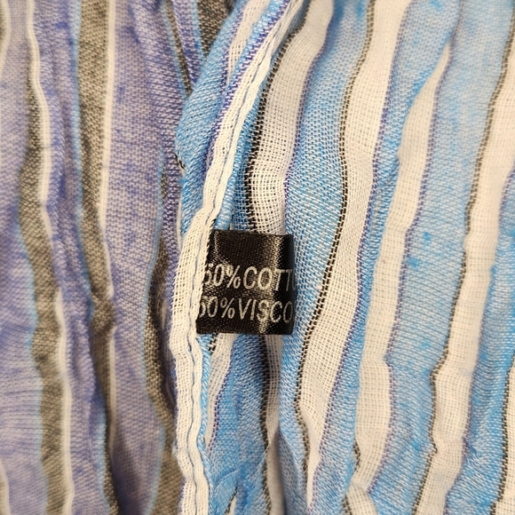 Stripe Lightweight Cotton Scarf - Picture 5 of 7